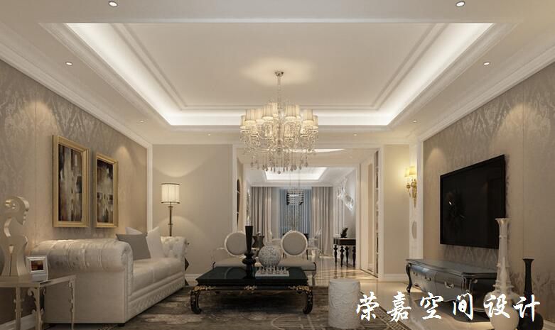 上海裝修案例新古典三居 華美簡(jiǎn)約